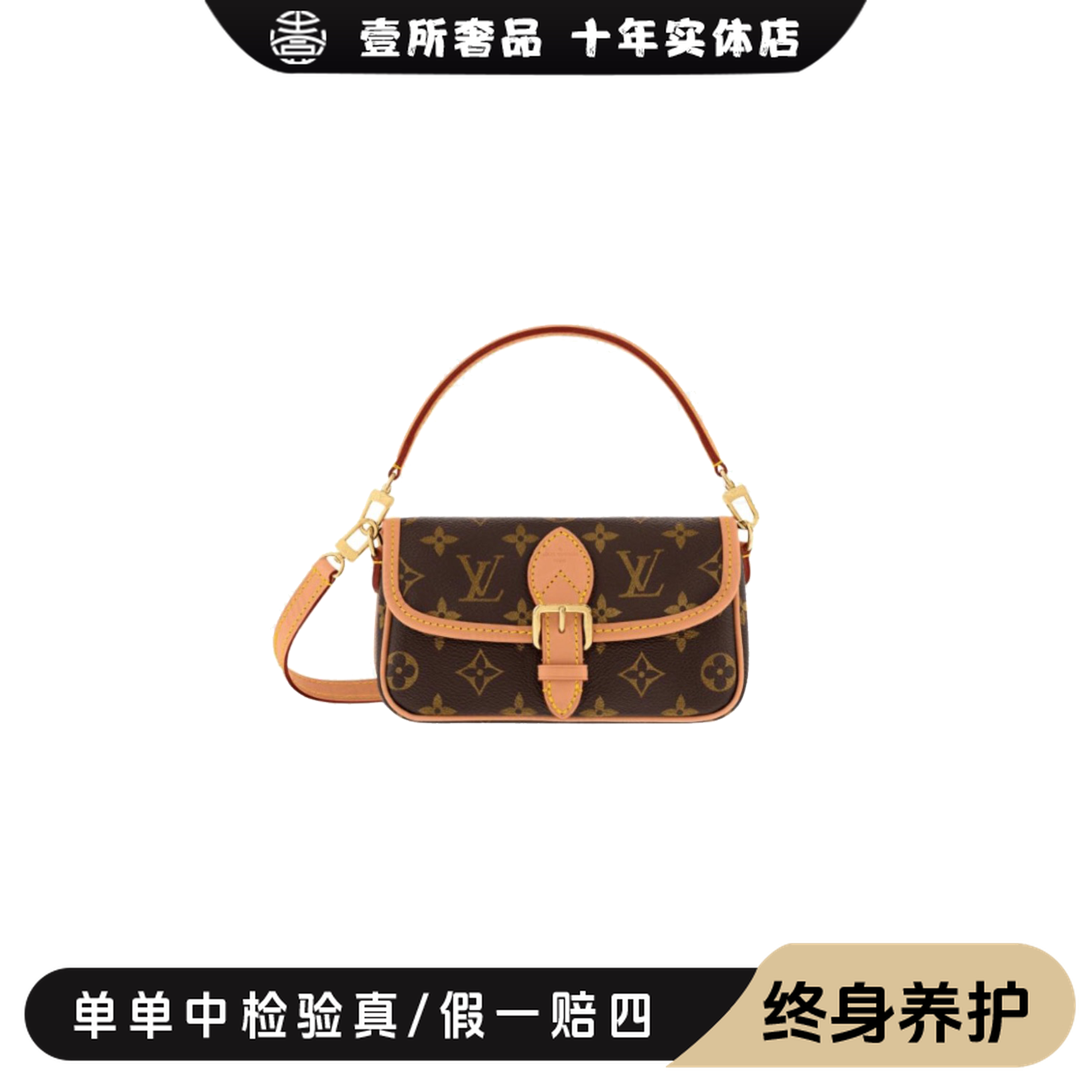 99新 LouisVuitton/路易威登 壹所奢品/LVnano法棍老花邮差包