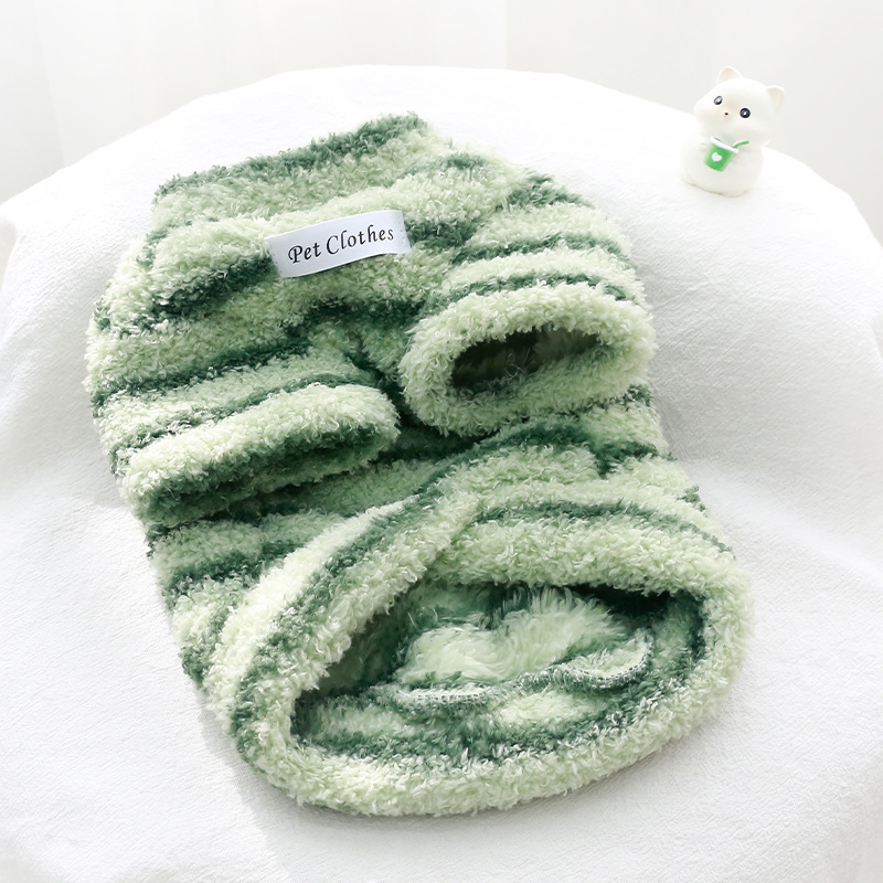 秋冬厚保暖条纹毛衣猫狗通用比熊雪纳瑞泰迪狗狗衣服可代发