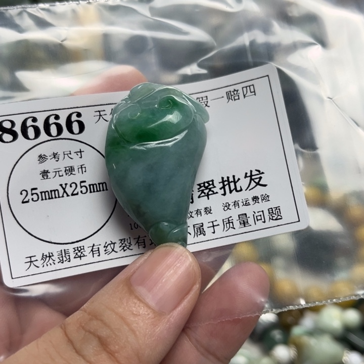 翡翠未镶嵌颈饰8666