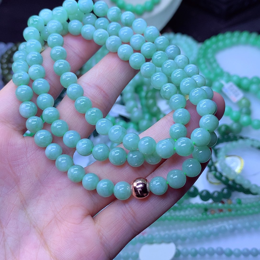 翡翠毛衣链未镶嵌