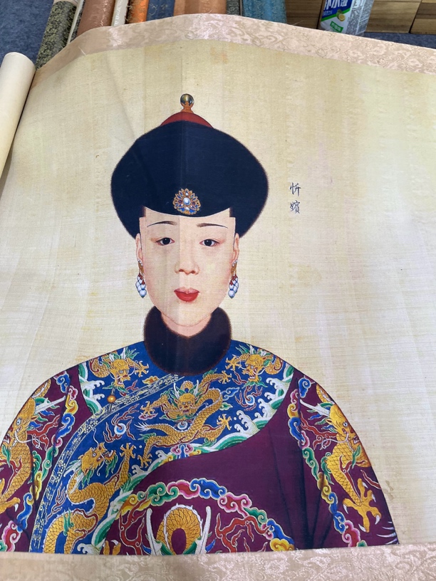 （白淀）横幅 四米 工笔仕女像图