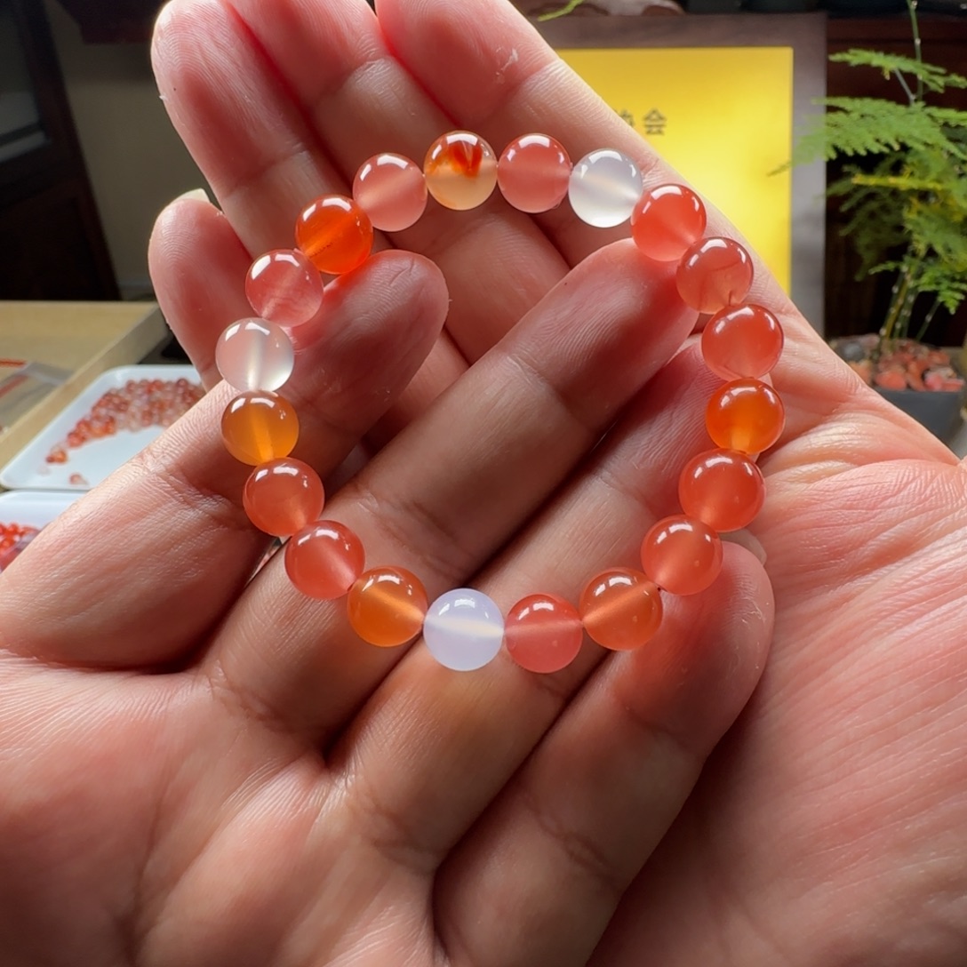 南红玛瑙未镶嵌9➕多宝手串