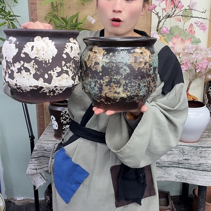 18×18 -粗陶花盆有孔-买买买