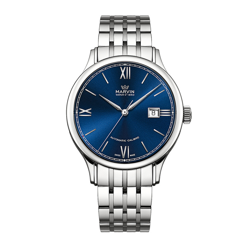 MARVIN/摩纹瑞士莫尔顿圆形系列机械男表
