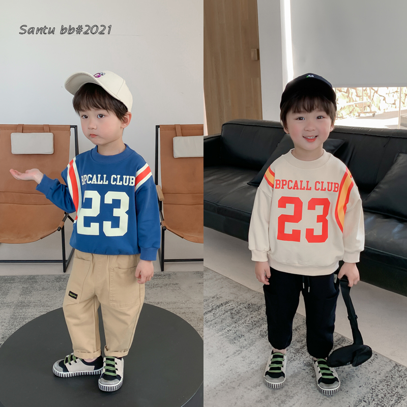 A317男童新款卫衣2025秋装韩版洋气宝宝纯棉套头上衣百搭春秋款潮