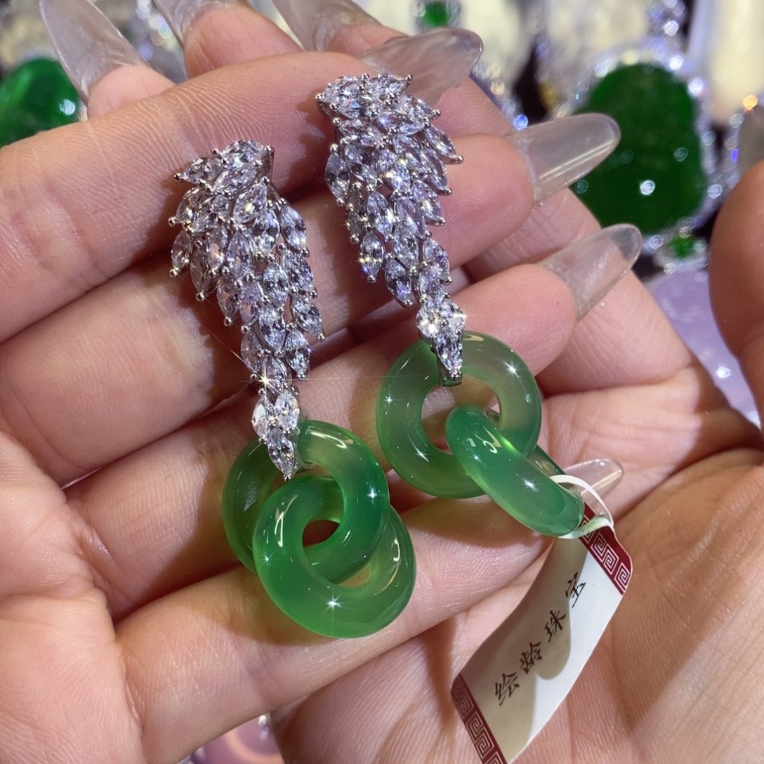 玛瑙/玉髓颈饰银S925镶嵌