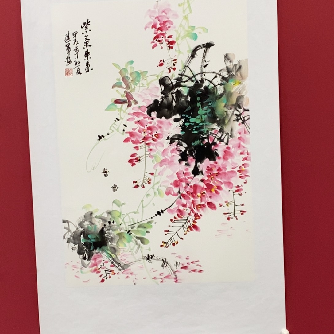 国画文进军四尺三开精品佳作