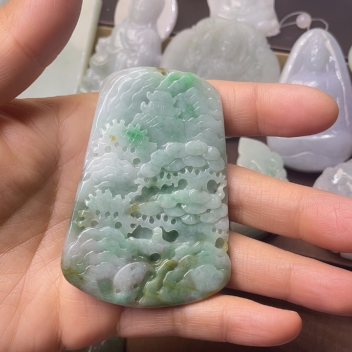 翡翠未镶嵌吊坠(不含链)