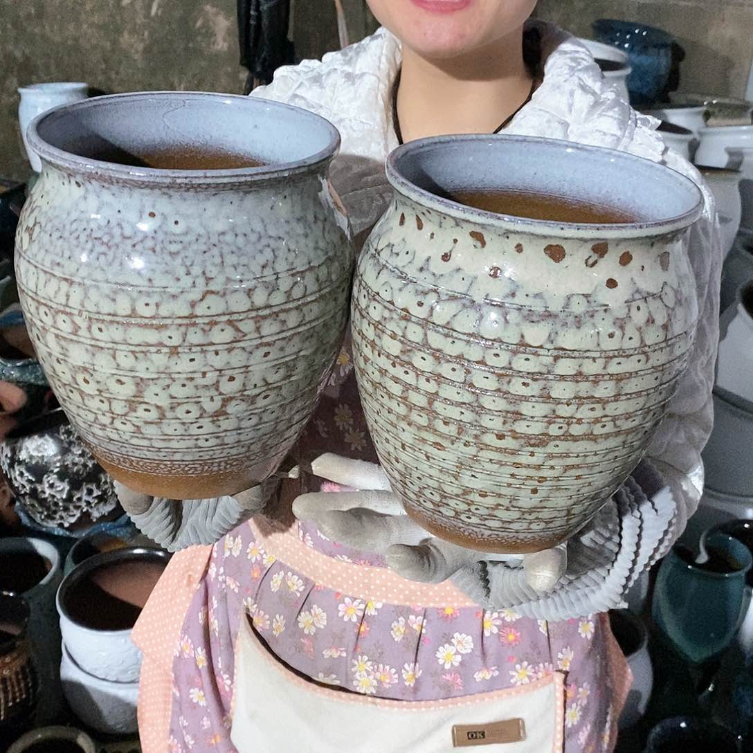 紫砂花盆谢谢口17高21