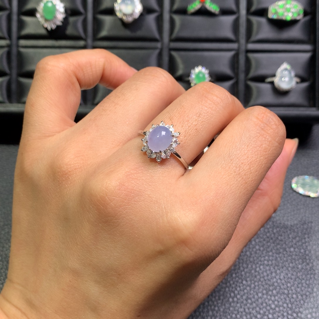 翡翠银S925镶嵌戒指