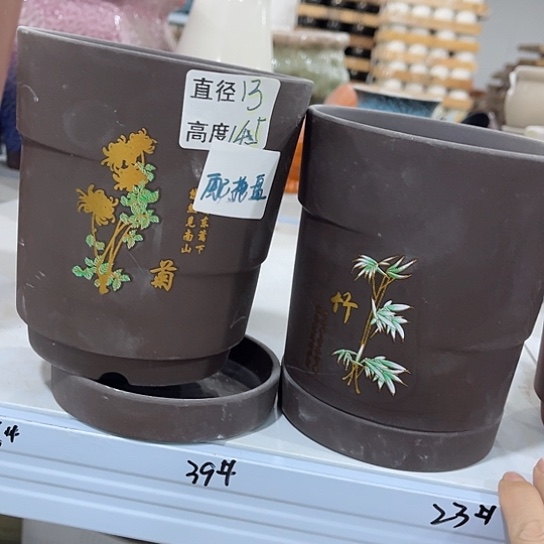 多肉绿植陶瓷花盆9.9包邮，有孔