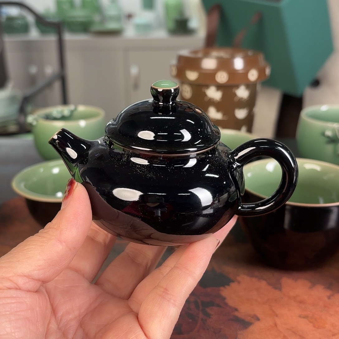 龙泉云间青瓷小米茶器