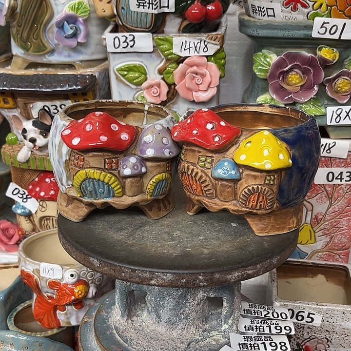 粗陶材质多肉花盆