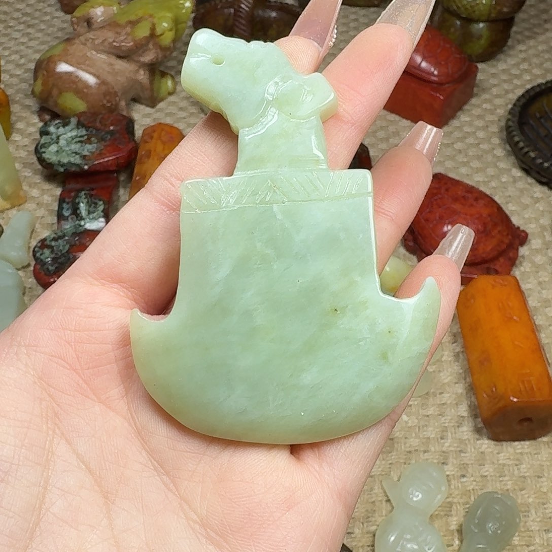 白玉菩提吊坠挂件