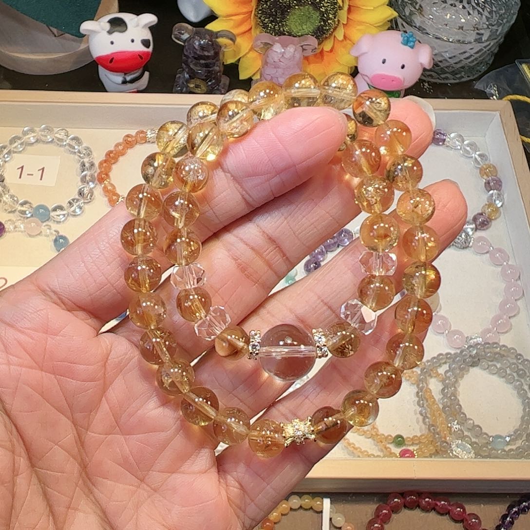 水晶手链未镶嵌黄