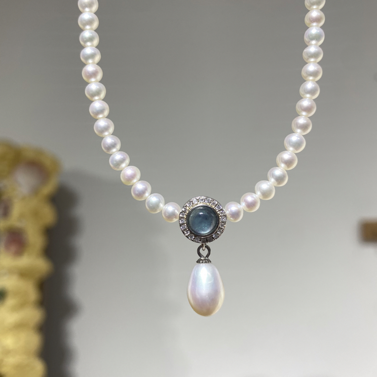 天然珍珠极光小米珠项链