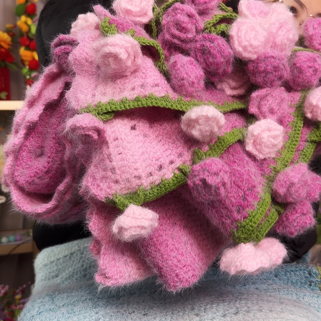 手工钩织设计花毯