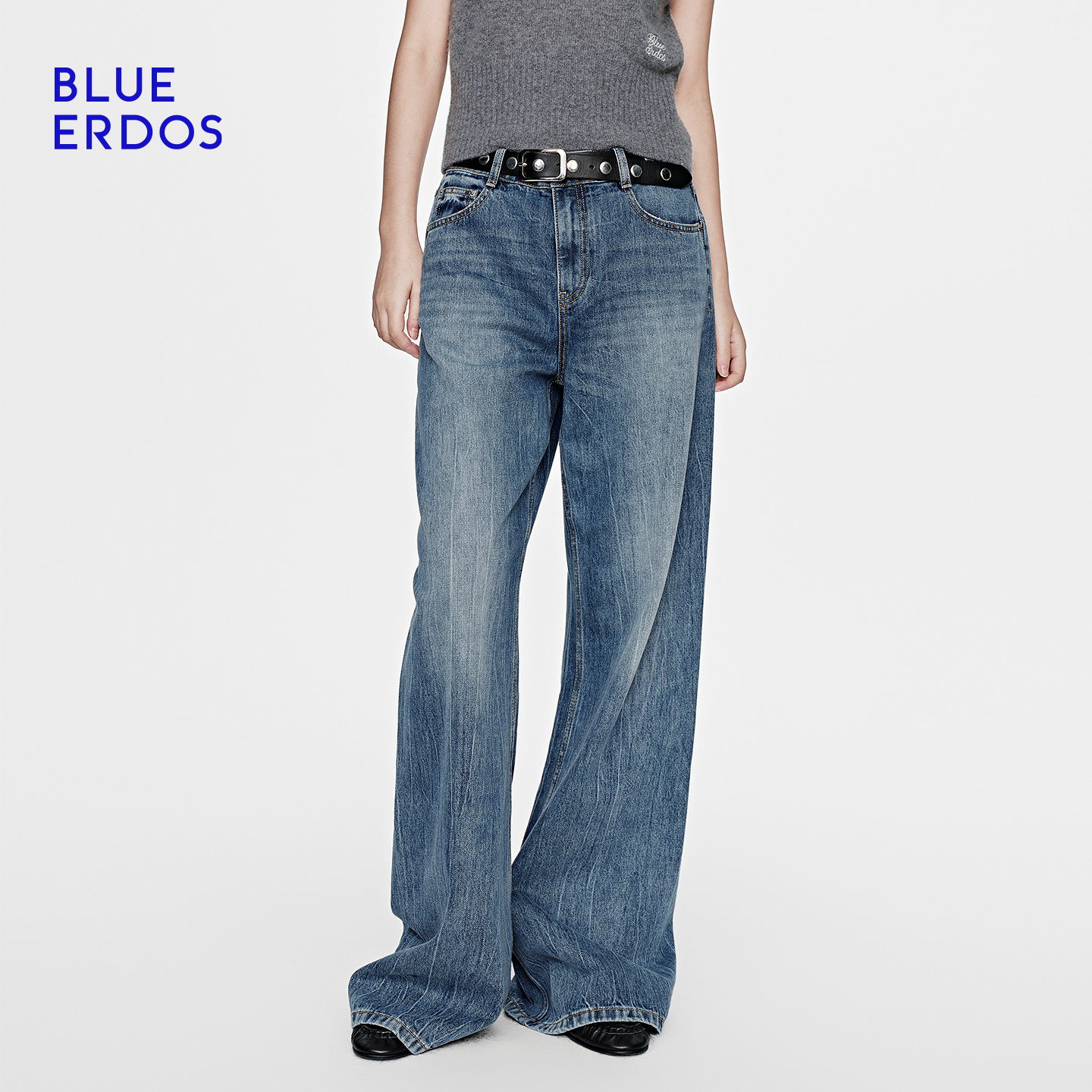 BLUE ERDOS2026春季新款通勤风百搭牛仔裤女裤B2265M072