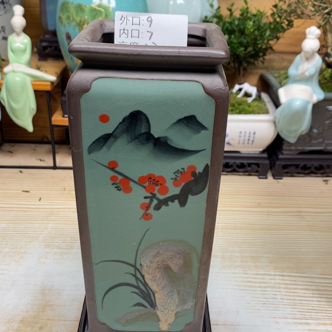 紫砂陶瓷艺术花盆陶瓷