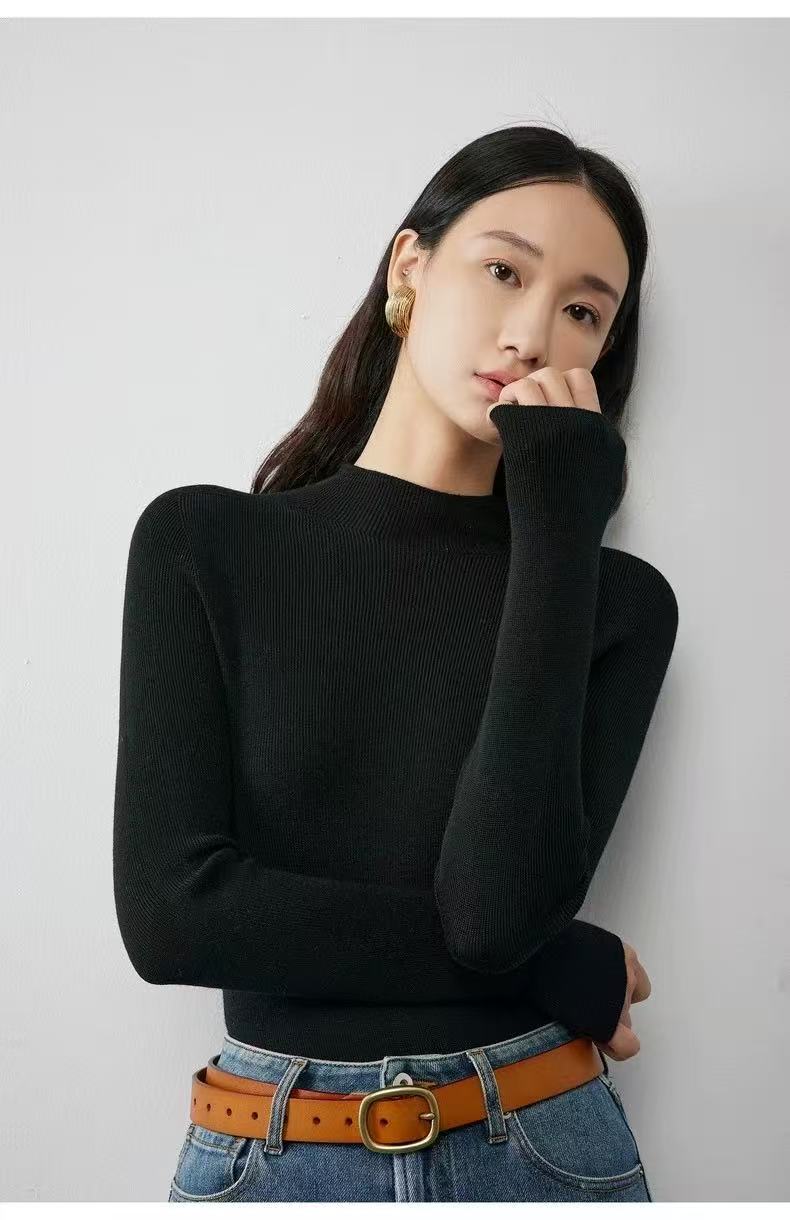 3061 入秋必备扬子纱精美打底衫