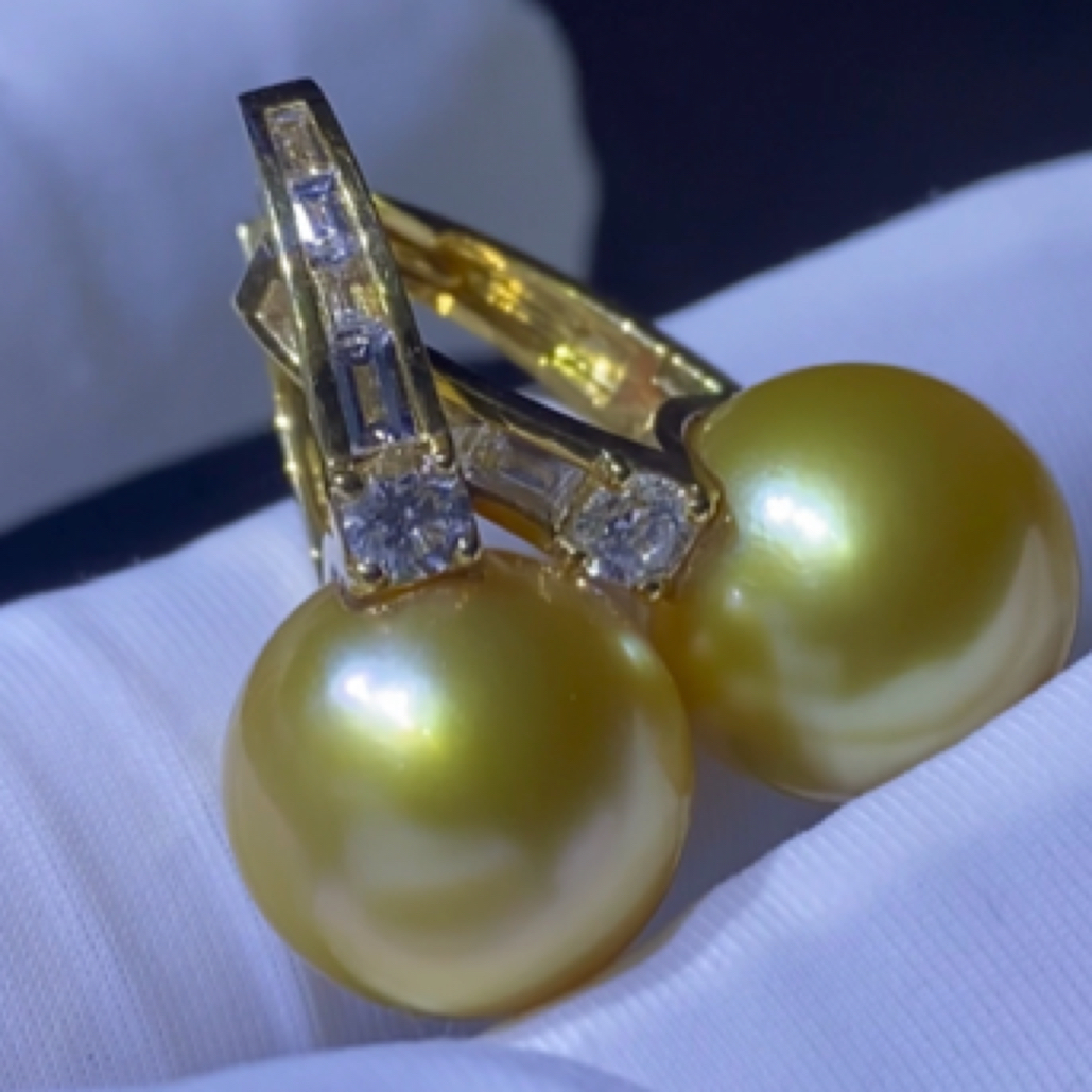 很受欢迎的一款大板款耳扣金珠12mm➕不挑耳垂耳型高级大气时尚