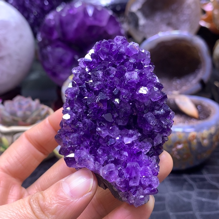 水晶福利紫晶花未镶嵌