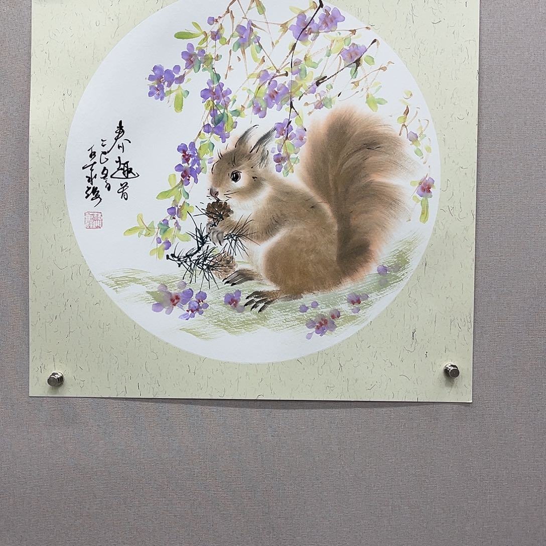 国画艺术家真人手绘