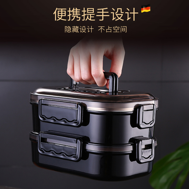 分隔上班族双层带饭小清新饭盒密封手提便携餐盒带盖分格学生