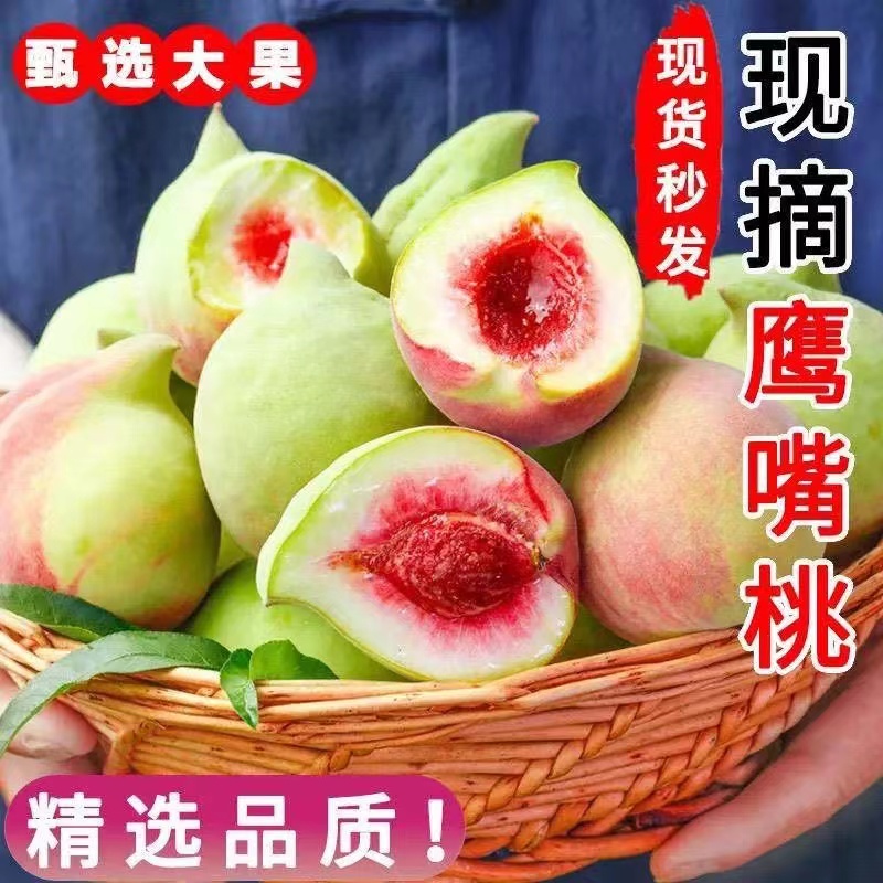 农家高山鹰嘴桃新鲜水果现摘现发脆甜爽口甜蜜孕妇水果蜜桃子
