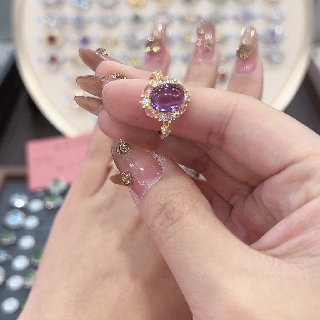 蛇纹石玉戒指银S925镶嵌西***饼