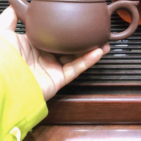 紫砂茶壶老紫泥半手