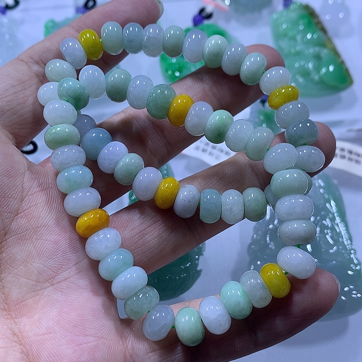 翡翠未镶嵌颈饰天然翡翠A货手串多样性发货发其一