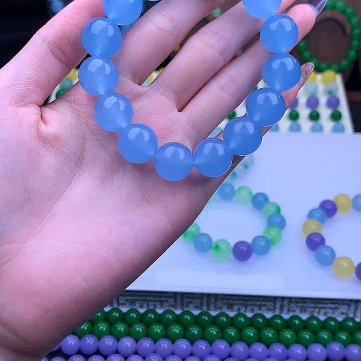 ****玟翡翠散珠翡翠手串666