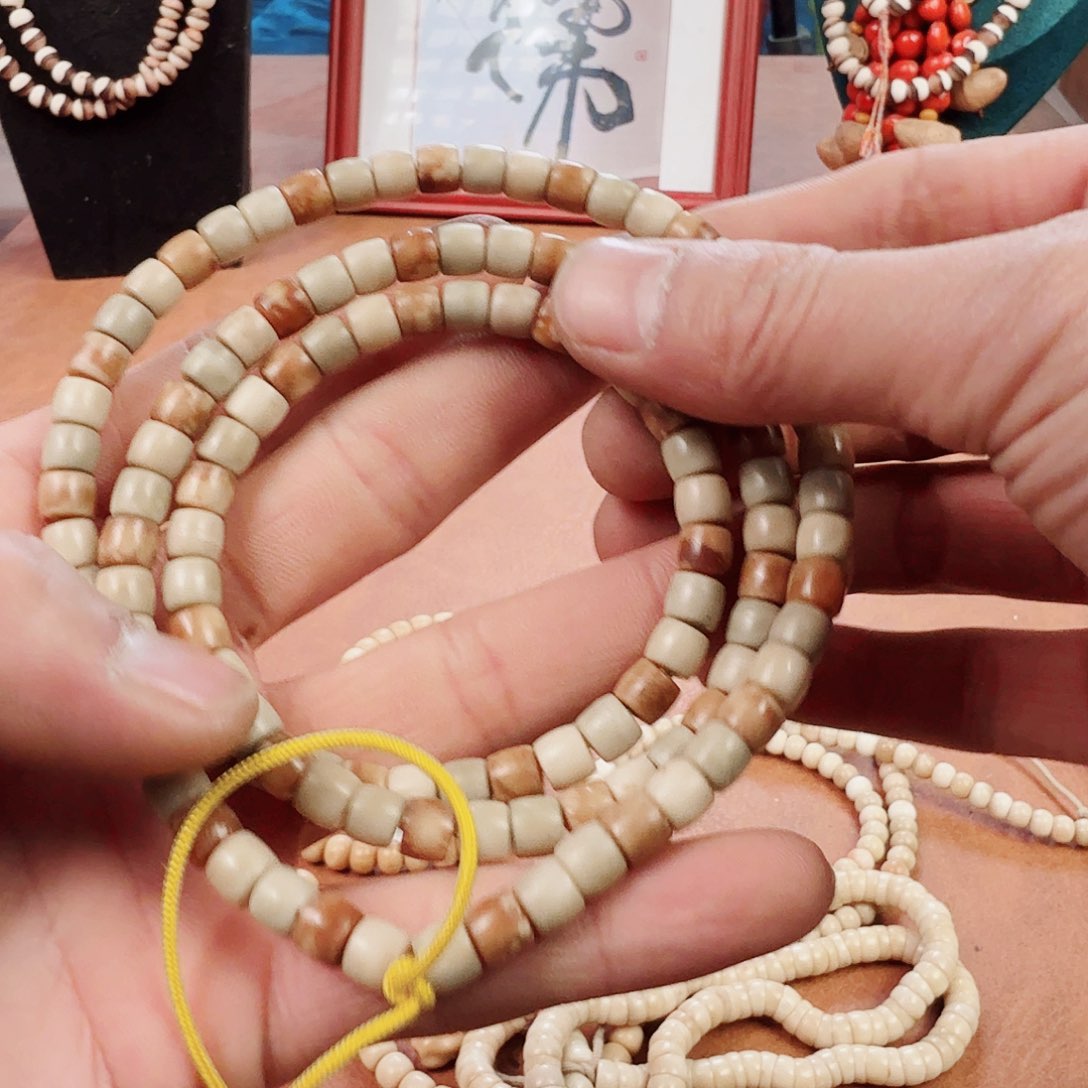 手串菩提根/象牙果龙脊菩提直切多宝长串