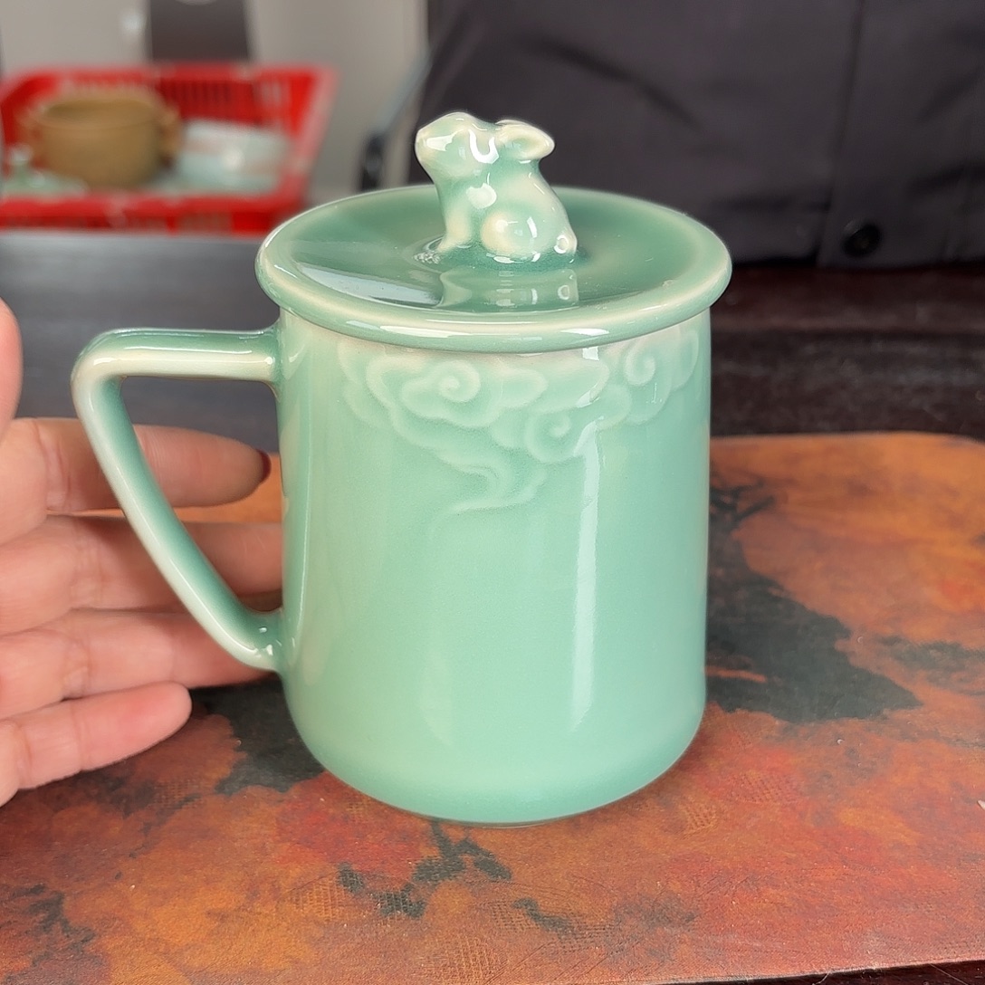 龙泉云间青瓷小米茶器