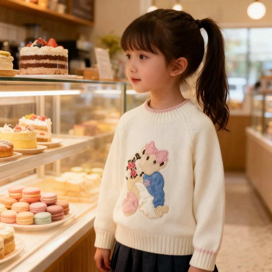 DL25013新款时髦女童百搭冬季毛衣