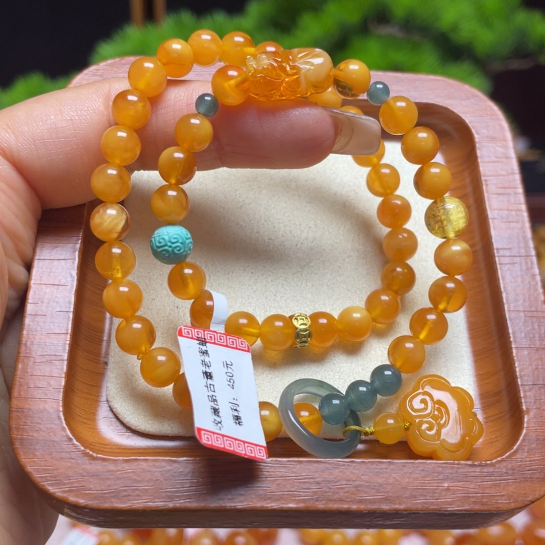 未镶嵌蜜蜡手链手串