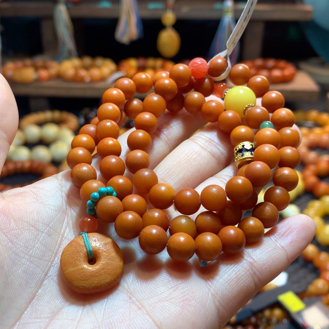 蜜蜡未镶嵌手链蜜蜡手链