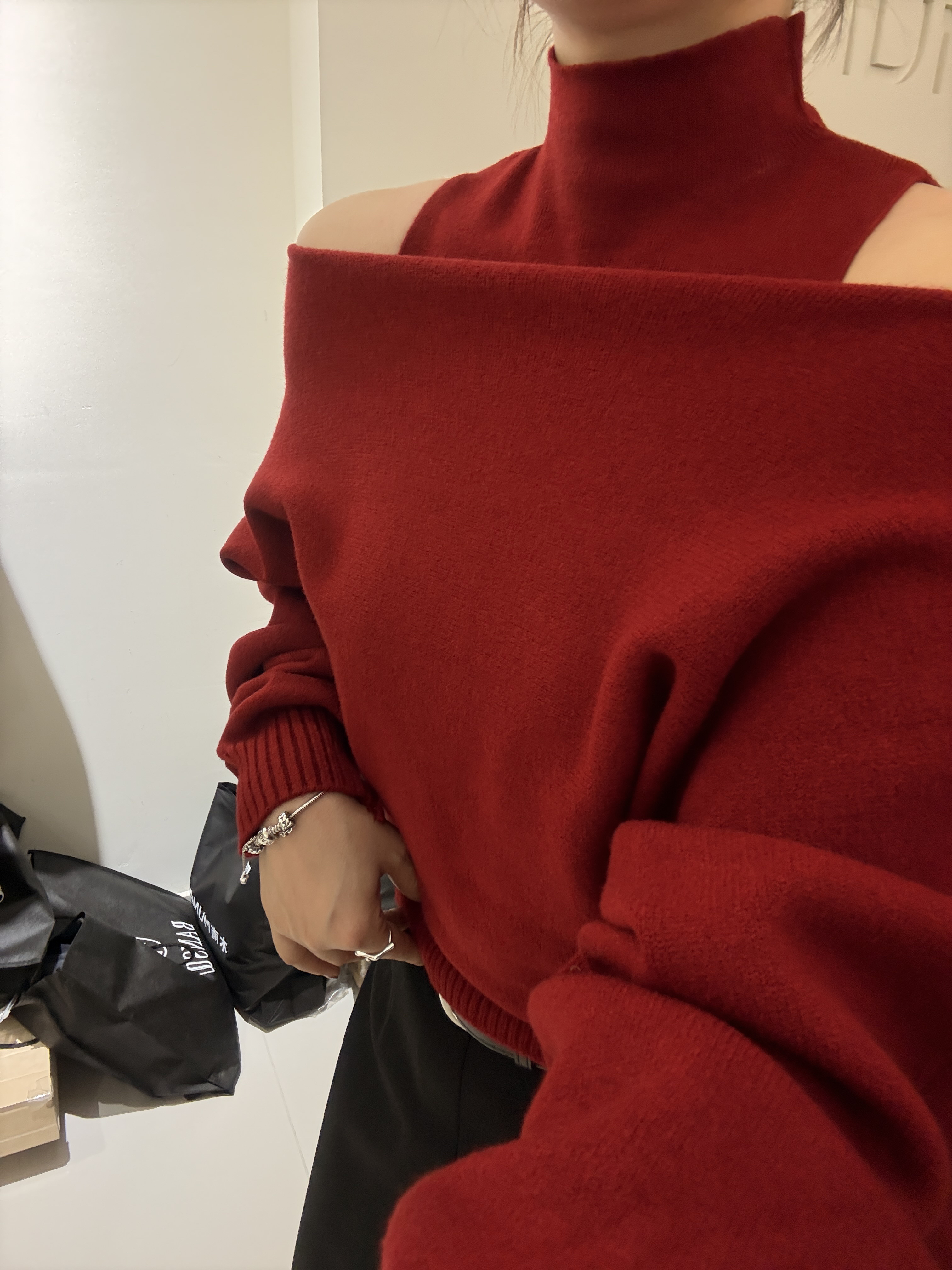 韩代款氛围感毛衣两件套