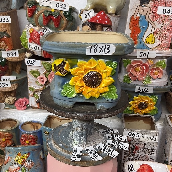 粗陶材质多肉花盆