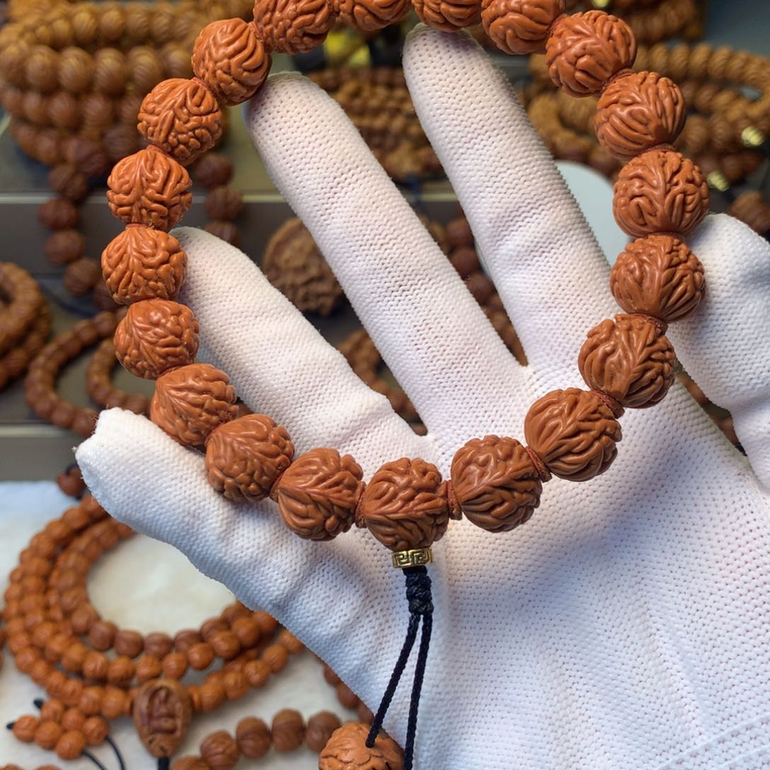 桃核手串秦岭龙纹