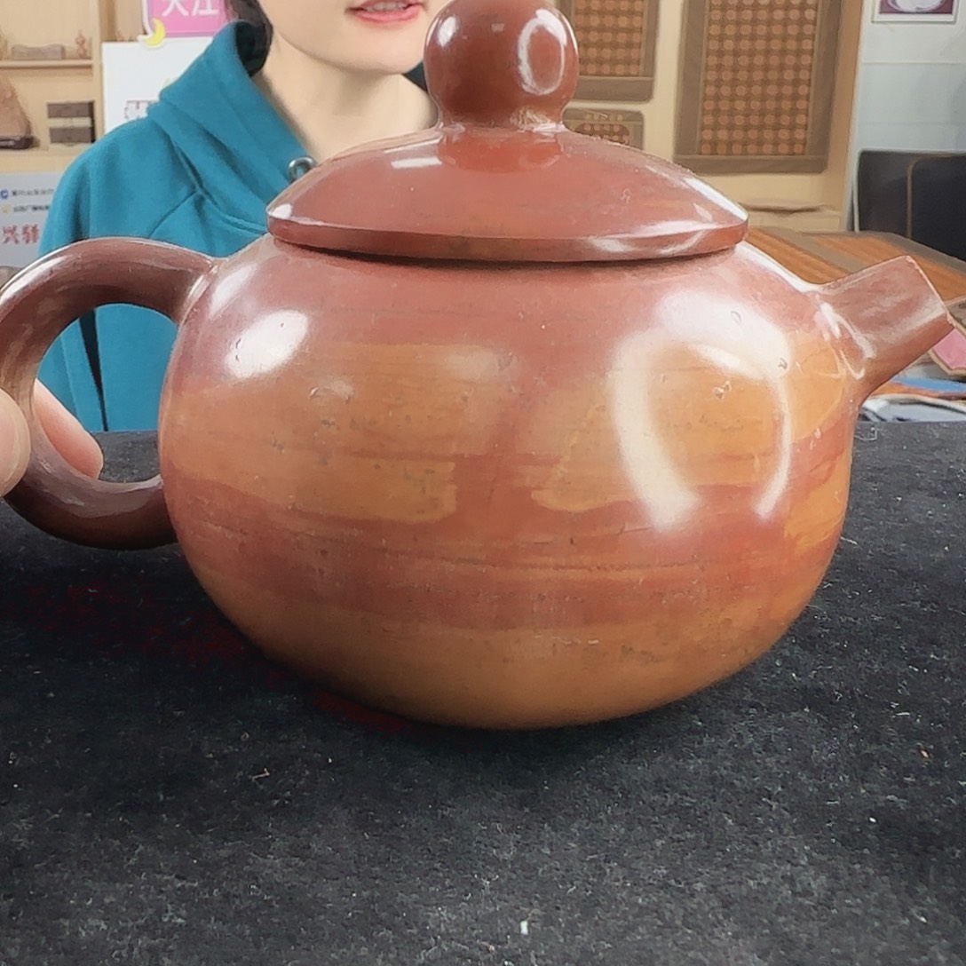 泗水砭石直播间炸福利原石芯一体琢磨成型茶壶（净化改善水质）