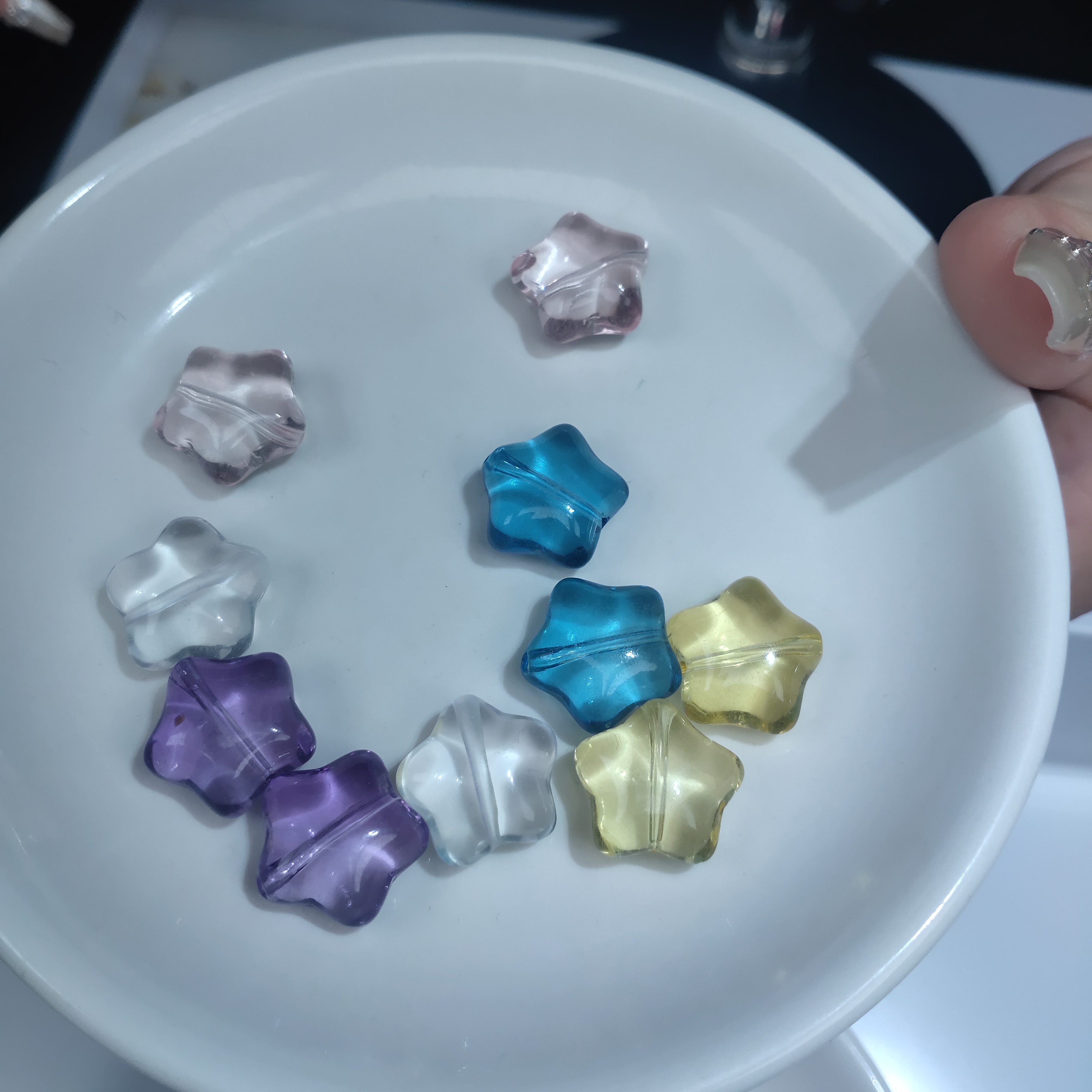 【散珠批发】x611混色胖星星*10颗