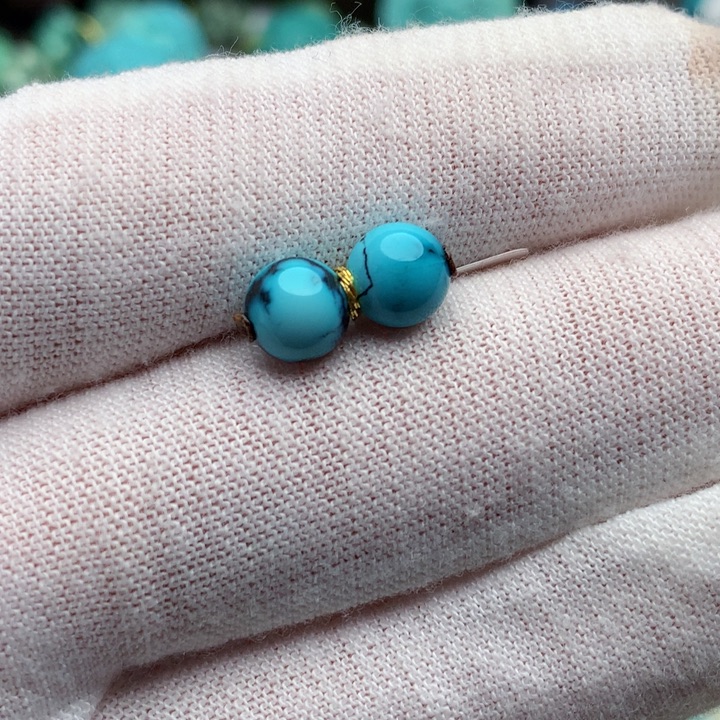 绿松石未镶嵌珠宝奇石6.4mm