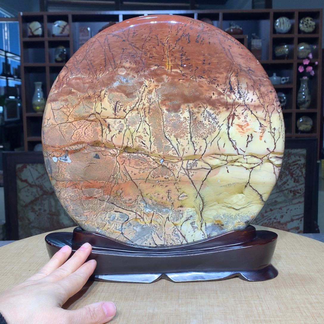 紫砂广西国画石摆件，收藏观赏