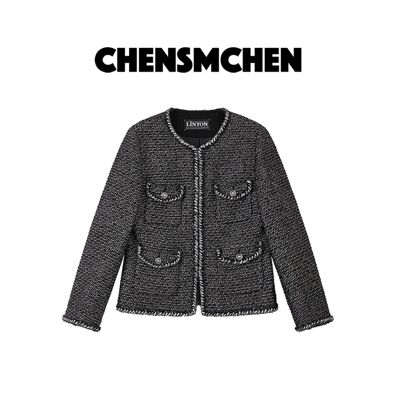 CHENSMCHEN 进口LINTON经典小香外套女精致气质优雅上衣CSW8312MX