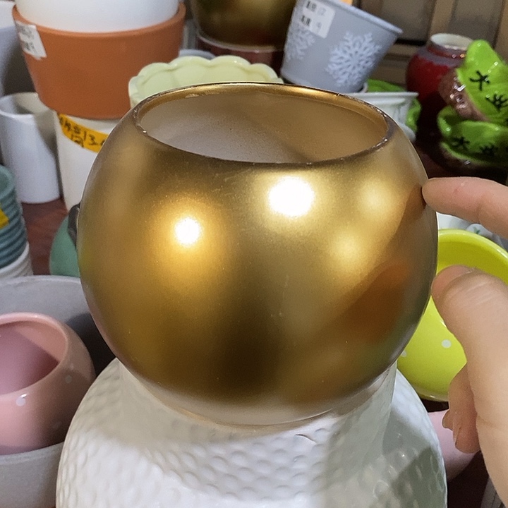 陶摆件陶盆有孔 瑕疵介意勿拍