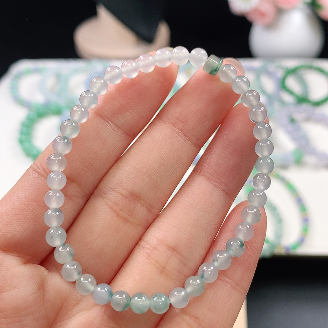翡翠未镶嵌手链4.5mm