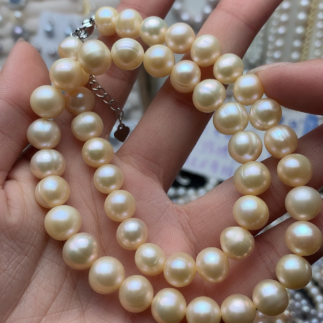 淡水珍珠9-10未镶嵌x12项链