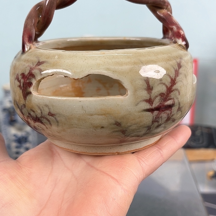 罐釉里红松竹梅图。。。。。